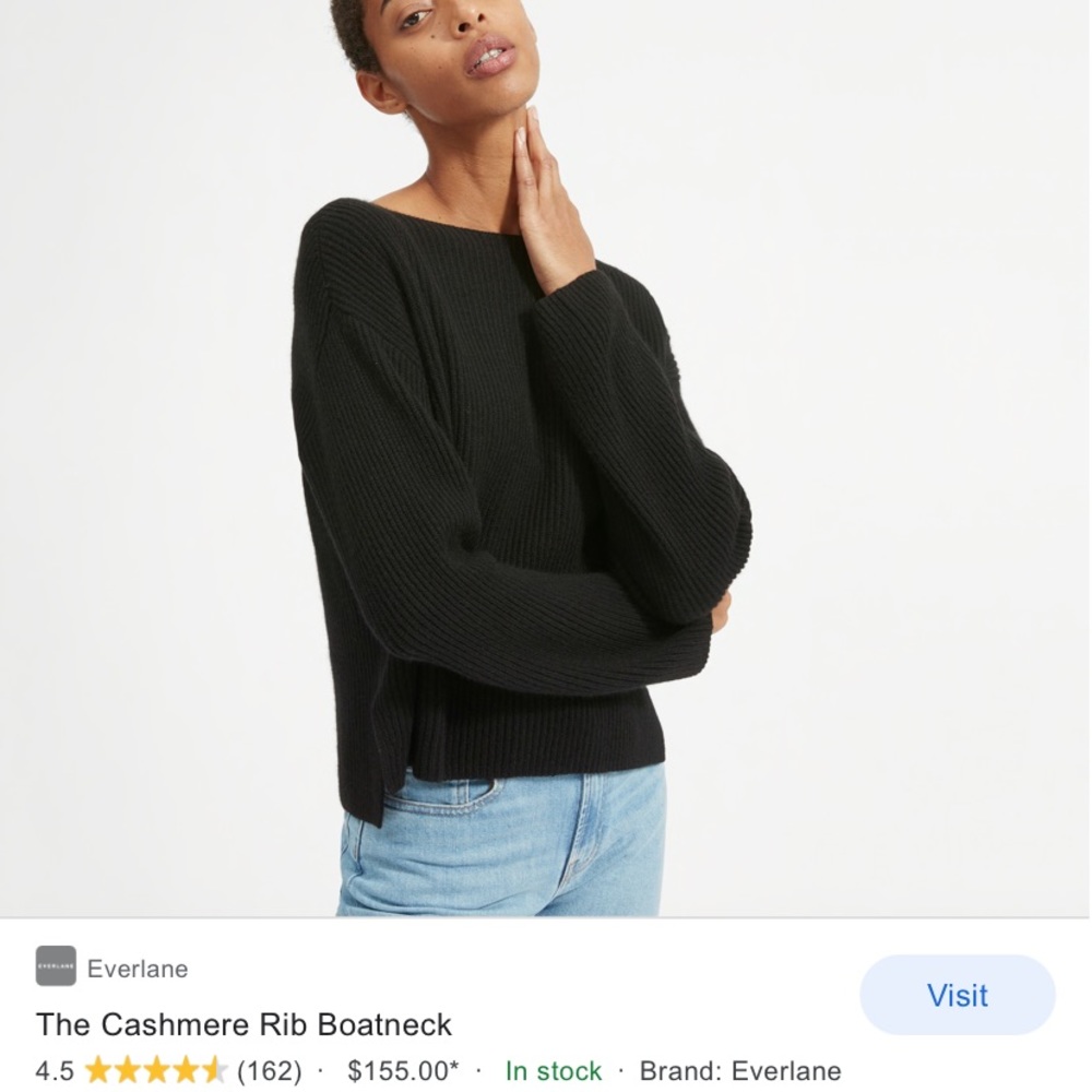 Everlane Cashmere Boatneck Sweater